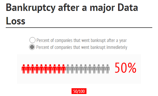 Bankruptcy after a data loss